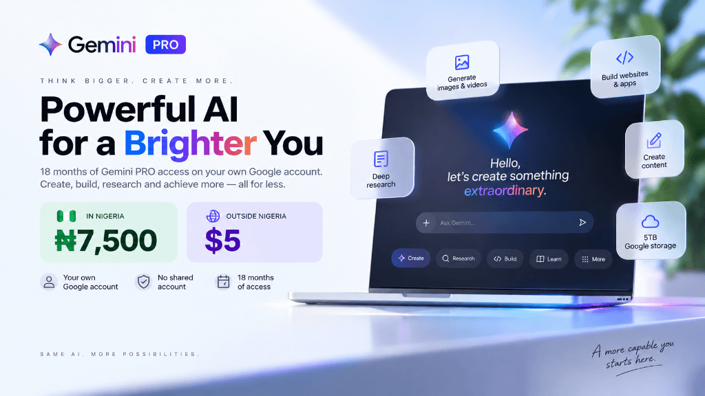 Google Gemini PRO 18 Months Offer